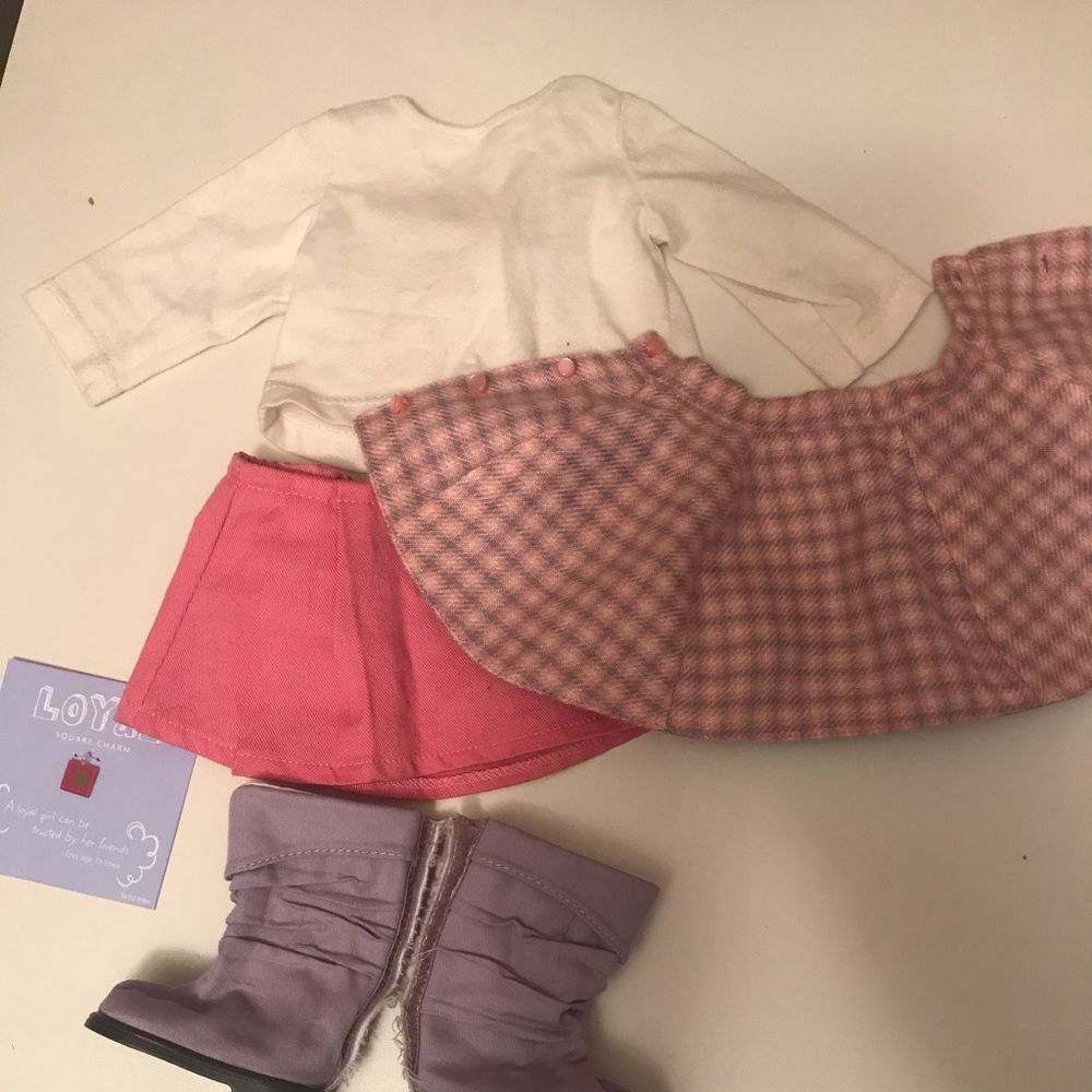 American girl cozy plaid outfit